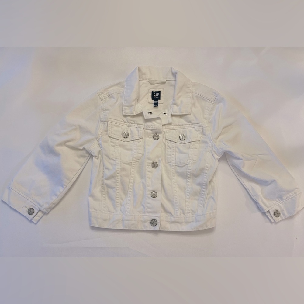 GAP Girls White Jean Jacket